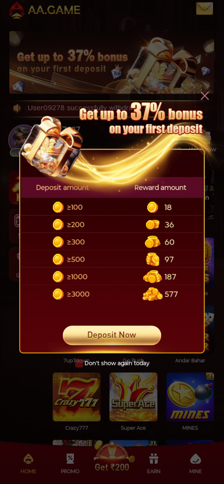 aa game app bonus